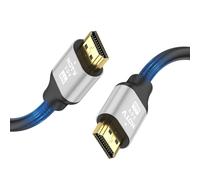 ERYI-8K Câble Hdmi 3M, Câble Hdmi 2.1 Haute Vitesse 8K@60Hz 4K@120Hz, Connecteur Plaqué Or 3D Earc Hdcp 2.2 Et 2.3 Pour Hdtv/Blu Ray Lecture/Projecteurs/Ordinateurs Portables /Ps4/Ps5(Argenté)