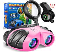 ERYI-8X21 Jumelles Enfant, Loupe Boussole Sifflet Kit Exploration Enfant, Jouet & Cadeau Enfant