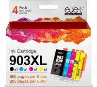 ERYI-903Xl 903 Xl Cartouche Compatible Pour Hp 903Xl Pour Hp Offic 6950 6960 Offic Pro 6970 6960 All-In-One Imprimante Pour 903Xl Pack De 4 Cartouches