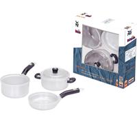 ERYI-9435 Wmf Set De Trois Casseroles I Set De Cuisson Et Accessoires De Cuisine Pour Enfants, De Haute Qualité I Jouet Pour Enfants À Partir De 3 Ans