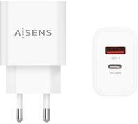 ERYI-A110-0681 Cargador De Pared 1X Usb-C 1X Usb 20W Blanco