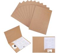 Eryi-A4 Chemise Cartonnée Avec Rabat Sous-Chemises En Papier Kraft Dossier De Fichiers À Insertion Porte Document Organisateur Stockage Chemises De Presentation Contrat Rapports 10pcs