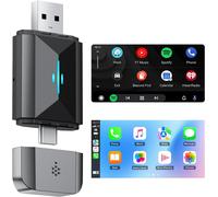 Eryi-Adaptateur Carplay Sans Fil Pour Android Sans Fil - Adaptateur De Voiture 2 En 1, 5 Ghz Wifi, Prend En Charge Ota, Type-C/Usb Plug & Play, Carplay Filaire Requis