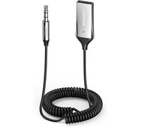 ERYI-Adaptateur Jack Bluetooth 5.3 Pour Voiture Récepteur Aux 3.5Mm Et Usb Pour Autoradio Enceinte Haut Parleur Amplificateur, Appel Mains Libres (Argenté)