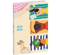Eryi-- Agenda Scolaire - 2025-2026 - Hebdo Color 21 - Semainier Horizontal - Français - Canopy - Multicolore - 12 Mois Août À Juillet - 15x21 Cm