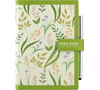 Eryi-Agenda Scolaire Journalier 2025-2026 De Juillet 2025 À Juin 2026, Format A5, Une Page Par Jour, Avec Stylo, Autocollants, Poche Arrière, 3 Marque-Pages, Vert