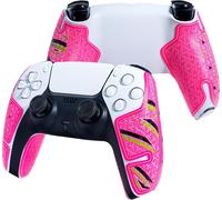 Eryi-Améliorez Votre Expérience De Jeu Avec Les Poignées De Manette \U2013 Multi-Textures, Absorption De La Transpiration, Ruban Adhésif Prédécoupé, Compatible Avec Ps5 Dualsense (Rose, Argent Et