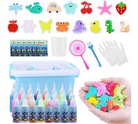 ERYI-Aqua Magic Water Elf Kit, Aqua Gelz Set Avec 24 Bouteilles De Gel Coloré Et 16 Formes, Kit De Gel D'Eau, Gels Magiques 3D Créatifs, Jouet Diy Cadeau Pour Enfants Garçons Et Filles 4-12 Ans