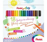 Eryi-Arts Scs2e-18, Feutres De Coloriage Pointe Moyenne, Pack De 18 Pièces