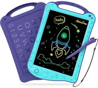 ERYI-Astrodraw Enfant Tablette D'Écriture Lcd, Jouet Bebe 2 3 4 5 6 Ans Garçon Et Fille, Jeux Enfants Educatif - Ardoise Magique, Jouet Spatial, Cadeau Pour Garçons Et Filles (Aqua/Violet)