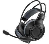ERYI-Atlas Casque Gaming Pour Ps4/Ps5/Xbox One/Xbox Series Xs/Pc/Mobile, Casque Filaire Avec Microphone Pliable, Haut-Parleurs De 50Mm, Cable De 3.5Mm - Noir, Adaptateur Pc Inclus