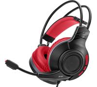 ERYI-Atlas Casque Gaming Pour Ps4/Ps5/Xbox One/Xbox Series Xs/Pc/Mobile, Casque Filaire Ultra Léger Avec Microphone Pliable, Haut-Parleurs De 50Mm, Cable De 3.5Mm - Rouge