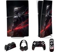 Eryi-Autocollant Protection Pour Ps5 Slim Console Accessoires,Sticker Skin Pour Ps5 Manette & Télécommande & Casque & Station De Charge,Digital Edition-Chevalier Des Abysses