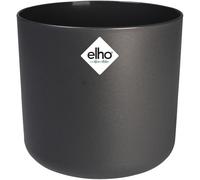 ERYI-B.For Soft Rond 25 - Pot De Fleurs Pour Intérieur - Plastique 100% Recyclé - Ø 24.7 X H 23.3 Cm - Noir/Anthracite
