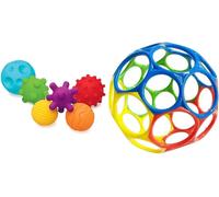 ERYI-Balles Souples Sensorielles 6 Balles Souples Aux Formes/Tailles Différentes & Bright Starts, Oball Classic, Balle Flexible Et Facile À Manipuler, Jouet D'Activité Sensorielle