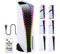 Eryi-Bande Led Rvb Pour Ps5/Slim Console Digital/Disc Edition Éclairage Led, 7 Couleurs, 358 Modes, Avec Télécommande À Clé, Accessoire Compatible Avec Playstation 5