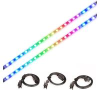 ERYI-Bande Lumineuse À Led Pour Pc Rgb, 2 Paquets, Extension De Ruban À Led Magnétique Adhésive Avec Embase Rgb De 5V À 3 Pin Pour Etui De Carte Mère Et De Pc, 13.8 Pouces