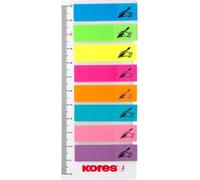 Eryi-- Bandes D'indexation Autocollantes Sur Règle, Marqueurs De Page Autocollants ""Sign Here"" Et Fanions De Documents, 12 X 45mm, Lot De 8 Couleurs Assorties X 25 Feuilles Chacune
