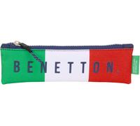 Eryi-Benetton Flag - Trousse Scolaire, Trousse Pour Enfant, Idéale Pour Les Enfants De 5 À 14 Ans, Confortable Et Polyvalente, Qualité Et Résistance, 20 X 60 Cm, Bleu Marine, M, Décontracté