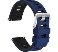 ERYI-Bicolore Bracelets De Montre, Caoutchouc Silicone, Libération Rapide, Bandes De Rechange Pour Homme Et Femme, Boucle En Acier Inoxydable, 18Mm 20Mm 22Mm