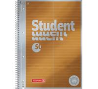 Eryi-Bloc-Notes 1067174 Duo De Qualité Supérieure -Couverture Raffinée Avec Effet Métallique -Linéature 27 + 28,90 G/M² - 40 Feuilles Lignées - 40 Feuilles À Carreaux Linéature Pour Vocabulaire A4