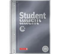 Eryi-Bloc-Notes 1067174 Duo De Qualité Supérieure - Couverture Raffinée Avec Effet Métallique - Linéature 27 + 28,90 G/M² - 40 Feuilles Lignées - 40 Feuilles À Carreaux A Carreaux A4