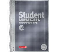 Eryi-Bloc-Notes 1067174 Duo De Qualité Supérieure - Couverture Raffinée Avec Effet Métallique - Linéature 27 + 28,90 G/M² - 40 Feuilles Lignées - 40 Feuilles À Carreaux À Carreaux, Réglure 28 A4