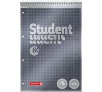 Eryi-Bloc-Notes 1067174 Duo De Qualité Supérieure - Couverture Raffinée Avec Effet Métallique - Linéature 27 + 28,90 G/M² - 40 Feuilles Lignées - 40 Feuilles À Carreaux À Carreaux, Réglure 28 A4