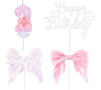 Eryi-Bougies D'anniversaire Numéro 2, 3d Rose Bougie Chiffre 2, Papillon Decoration Gateau Anniversaire, Topper Happy Birthday, Bougies Gâteau Topper Decoration Pour Fête Mariage Remise Diplôme