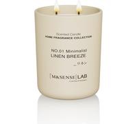 Eryi-Bougies De Soja 470g En Verre, Brise De Lin, 110h Combustion, Cire De Soja Naturelle Bougie Non Toxique, Double Mèche En Coton, Aromathérapie Relax, Cadeau De Luxe Femmes & Maman