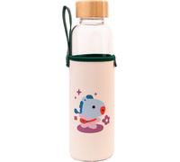 ERYI-- Bouteille En Verre Bt21 Mang - Capacité 50 Cl, Avec Bouchon En Bambou Et Protection, Inclut Un Étui En Néoprène Avec Dragonne, Gourde En Verre
