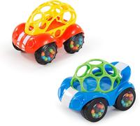 Eryi-Bright Starts Oball Hochet & Roll Sports Voiture De Course, Jouet Facile À Saisir, À Partir De 3 Mois, Couleur Aléatoire Bleu Ou Rouge, (1 Pièce)