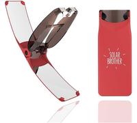ERYI-¿ Briquet Solaire Suncase Gear ¿ Étui Bi-Énergie Unique : Allumage Solaire Instantané Ou Allumage Au Gaz Traditionnel ¿ Waterproof & Windproof ¿ Innovation Française Brevetée ¿ (Rouge)