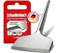 ERYI-® Burin À Carrelage Sds Max 300 X 80 Mm Coudé - Outil De Retrait De Carrelage - Idéal Pour Enlever Le Plâtre - Burin Plat - Pointe Extra Durcie, Burin Perforateur 80 Mm Pour Professionnels