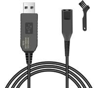 ERYI-Câble De Chargement Usb 12 V, Câble De Remplacement Pour Rasoir Braun Series 1, 2, 3, 4, 5, 9, 7, C, Z, Câble D'Alimentation De 1,2 M Avec Brosse De Nettoyage