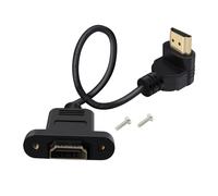 ERYI-Câble D'Extension Hdmi Avec Panneau De Montage 4K 60Hz Câble Hdmi Mâle Vers Femelle À 90 Degrés 10Gbpstransmission Haute Vitessepour Lecteur Blu Ray, Tv 3D (Incurvé Vers Haut, 0.5 M)
