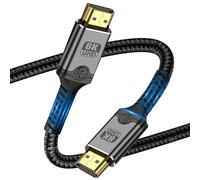 ERYI-Câble Hdmi 8 K 2 M, Câble Hdmi 2.1 48 Gbps Ultra Haut Débit 8K @ 60 Hz 4K @ 120 Hz Dynamic Hdr 3D Earc Hdcp 2.2 & 2.3 Dolby Avec Connecteur En Alliage De Zinc Compatible Avec Ps5/X-Box/Moniteur/