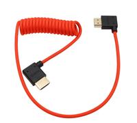 ERYI-Câble Hdmi 8 K 4 K 60P Pour Appareil Photo Atomos Ninja Inferno Portkeys Smallhd Cine Ultra Indie Sony A7M4 A7Siii Canon C300 Gh7 Z8, Angle Droit Et Gauche Type A Hdmi 2.1 Rouge Tressé 50 Cm