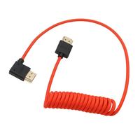 ERYI-Câble Hdmi 8K 4K 60P Pour Appareil Photo Atomos Shinobi Portkeys Smallhd Cine 5 7 Hollyland Mars Sony A9 A1 Fs7Ii Canon C400 S1H Z9 X-T5 À Angle Droit Type A Hdmi 2.1 Rouge Tressé 50 Cm