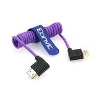 ERYI-Câble Hdmi Vers Hdmi 2.1 8K Haute Vitesse Fin Mâle Vers Mâle Violet Pour Écran Atomos Ninja V, Sony A7Siii, Portkeys Bm5 (Hdmi Droit-Hdmi Gauche, Violet)