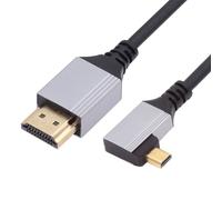 ERYI-Câble Hdtv Micro Hdmi 2.1 Ultra Fin, Coudé À 90 Degrés Vers La Droite 8K 4K Hyper Super Flexible Slim Cord Type-A To Type-D For Camera Hdtv 50Cm