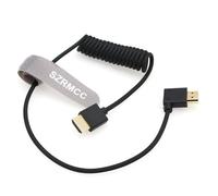 ERYI-Câble Spiralé 8K 2.1 Hdmi Vers Hdmi Coudé Gauche Ultra Haute Vitesse Pour Z Cam E2 S-Ony Fx6 Fx9 Canon Eos C70 C300 Portkeys Bm5 Atomos Ninjav V Shogun Moniteur