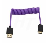 ERYI-Câble Spiralé Tressé 8K 4K 60P Mini Hdmi Vers Hdmi 2.1 Pour Nikon Z5 Z7 D750 Sony Cx7 Sr7E Canon Eos R Rp 5Div Atomos Ninja V Portkeys Moniteur D'Aide Vidéo Type A C