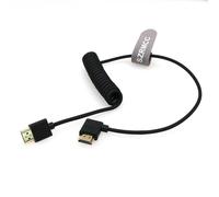 ERYI-Câble Tressé Spiralé 8K 2.1 Hdmi Vers Hdmi À Angle Droit Ultra Haute Vitesse Pour Z Cam E2 Sony Fx6 Fx9 Canon Eos C70 C300 Portkeys Bm5 Atomos Ninjav V Shogun Moniteur