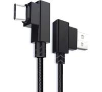 ERYI-Câble Usb C De 10 Cm - Nylon Tressé De Type C À Angle Droit À 90 Degrés - Usb C 5 V/5 A - Câble De Synchronisation Et De Charge Ultra Rapide - 0,1 M