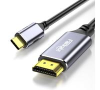 ERYI-Câble Usb C Vers Hdmi 4K @ 60 Hz, 6,6 Ft Usb Type C Vers Hdmi Cord Thunderbolt 3, Compatible Avec Macbook Pro/Air, Ipad Pro 2020/2021, Ipad Air 4, Imac, Surface Pro, Dell Xps, Mac Mini Et Plus
