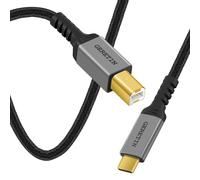 ERYI-Câble Usb C Vers Usb B 2M Pour Imprimante Et Scanner - Nylon Tressé Compatible Avec Macbook Pro/Air, Imac, Ipad, Dell, Hp, Epson, Canon, Brother, Lexmark, Dac