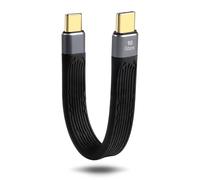 ERYI-Câble Usb C Vers Usb C Court, Câble De Charge Rapide De 100W, 10Gbps Usb3,1, Câble Souple Plat, Pour Power Bank Macbook Samgung Galaxy Note 20 S8/S9/S10/S21/S22/S23 Z Fold/Z Flip Pixel 7, 13 Cm