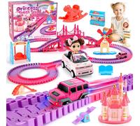 Eryi-Cadeau Fille 3 4 5 6 7 8 Ans, Circuit Voiture Enfant Jouet Fille 3-8 Ans Circuit Voiture Electrique Jeu Fille 3-8 Ans Train Electrique Enfant Cadeau Fille 3-8 Ans Anniversaire Cadeau Noël