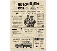 Eryi-Cadeau Original Retour En 1984 - Idée Cadeau 41 Ans Femme Et Homme - Carte Anniversaire 41 Ans Femme Et Homme - Decoration Anniversaire 41 Ans Femme - Carte D`Anniversaire Avec Félicitations